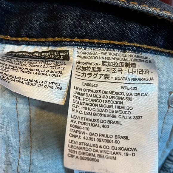 Levi's Dark Blue Straight-Leg Jeans - Picture 5 of 7